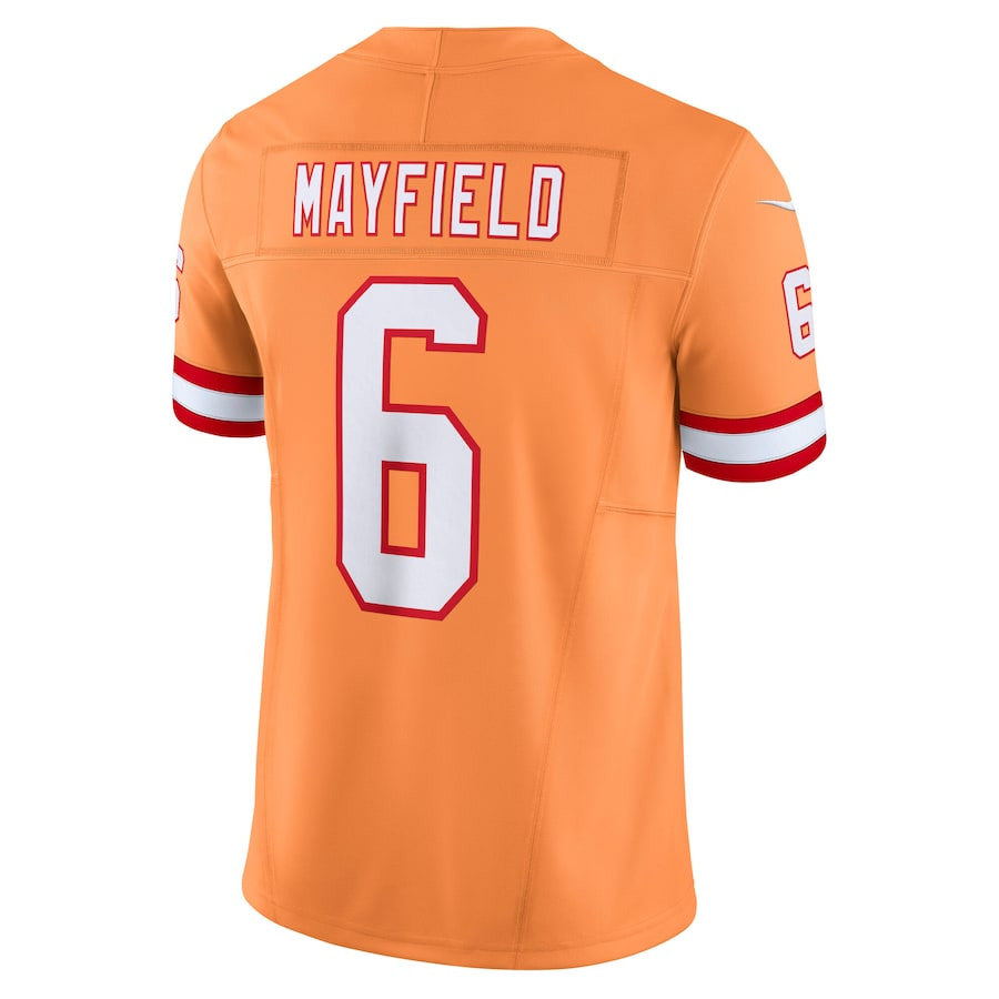 Baker Mayfield Tampa Bay Buccaneers 2nd Alternate Vapor F.U.S.E. Limited Jersey - Orange football jersey product view 3