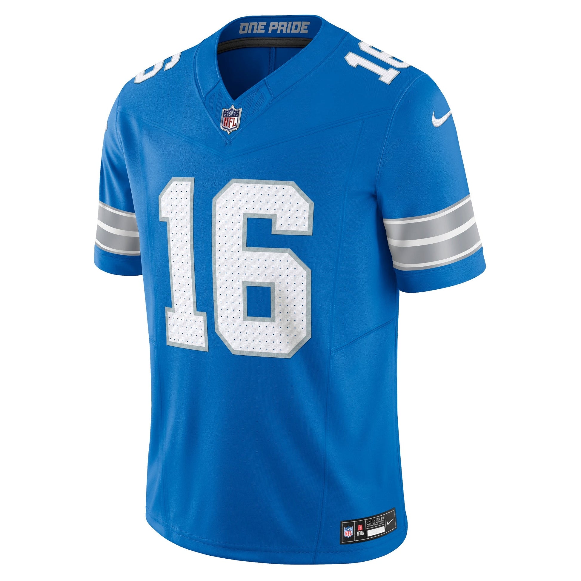 Jared Goff Detroit Lions Vapor F.U.S.E. Limited Jersey - Blue football jersey product view 2