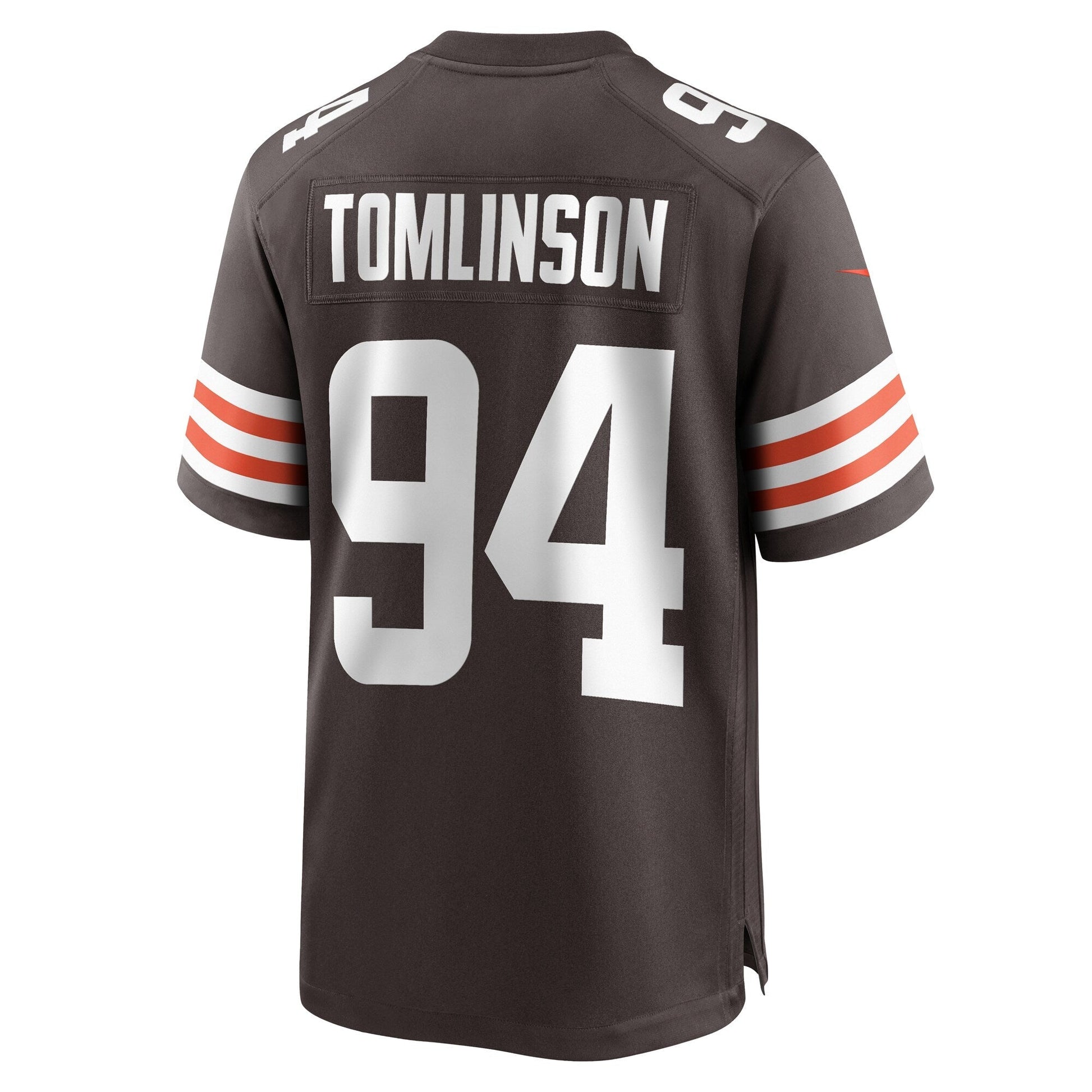 Dalvin Tomlinson Cleveland Browns Game Jersey - Brown football jersey product view 3