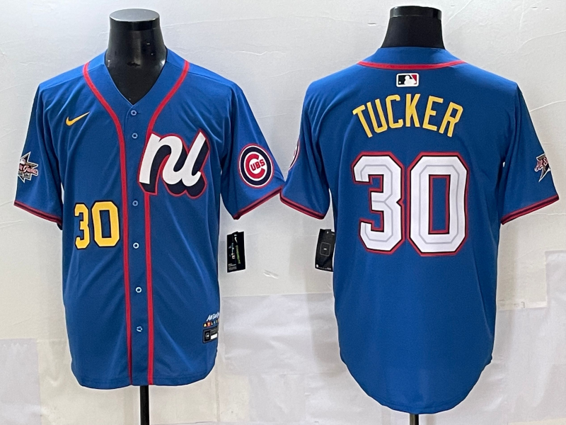 Men's National League Kyle Tucker #30 Blue 2025 All-Star Edition Limited Player Jersey baseball jersey product view 1