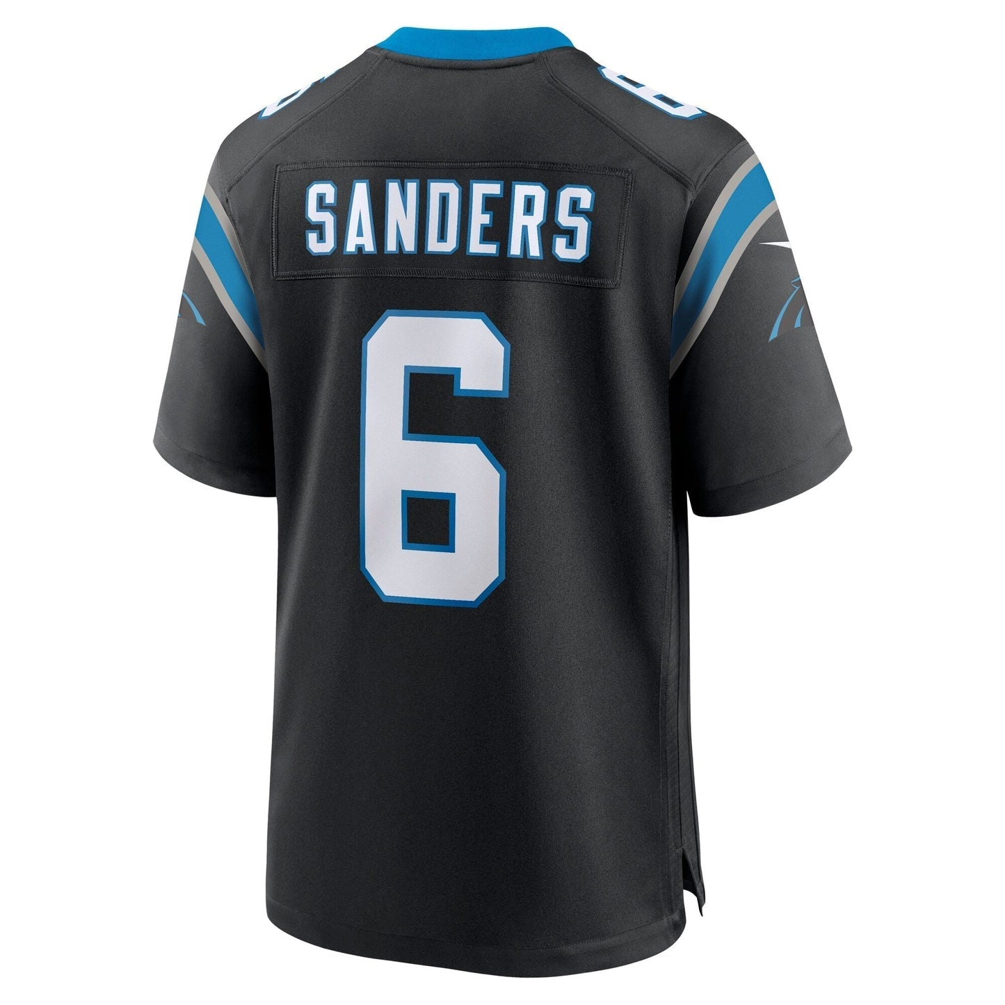 Miles Sanders Carolina Panthers Game Jersey - Black football jersey product view 3