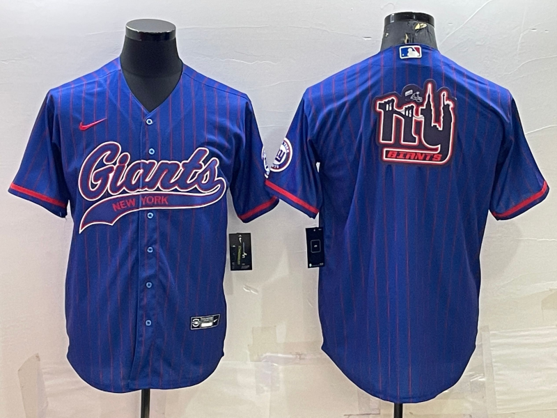 Men's New York Giants Blue Player Jersey football jersey product view 1