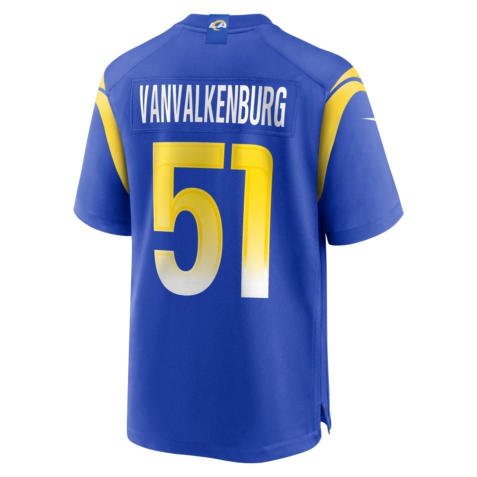 Zach VanValkenburg Los Angeles Rams Team Game Jersey - Royal football jersey product view 3