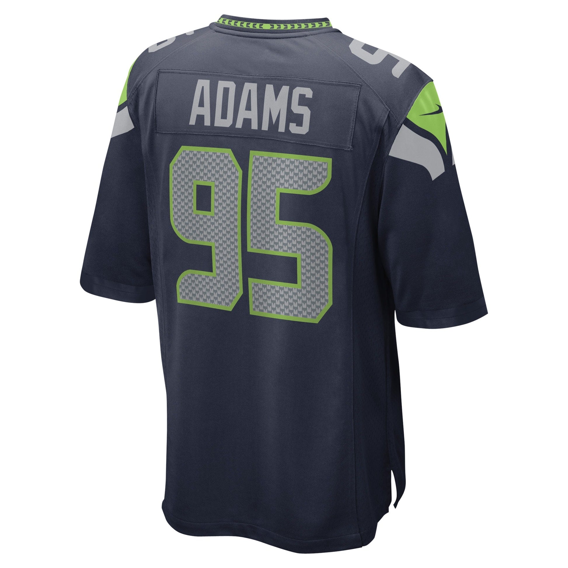 Myles Adams Seattle Seahawks Game Jersey - College Navy football jersey product view 3