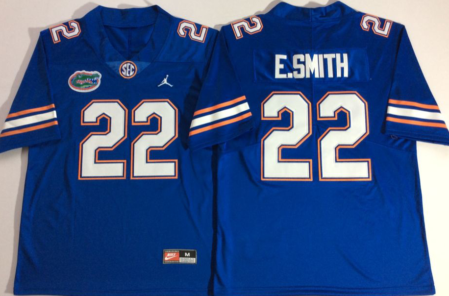 Men's Florida Gators Emmitt Smith Royal Player Game Jersey sports jersey product view 1