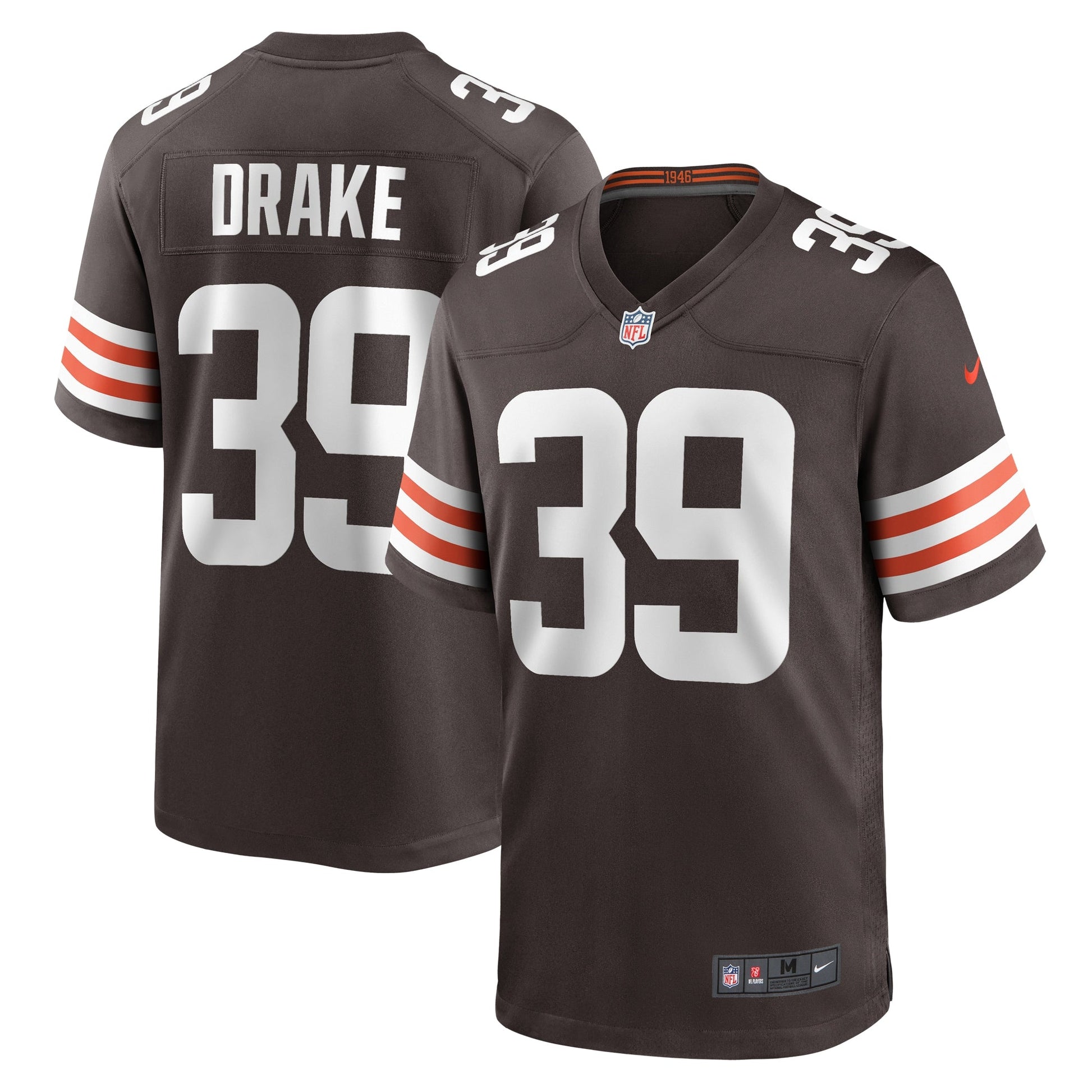 Kenyan Drake Cleveland Browns Game Jersey - Brown football jersey product view 1