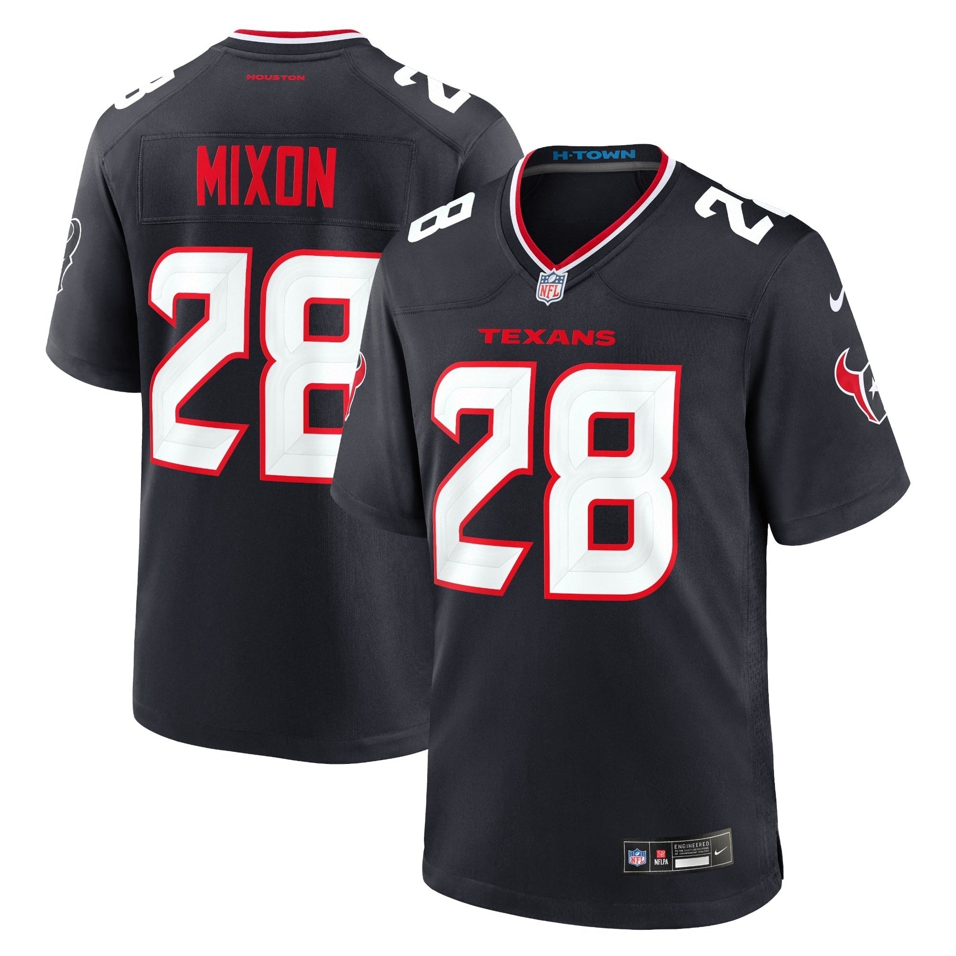 Houston Texans Joe Mixon Navy Game Jersey football jersey product view 1