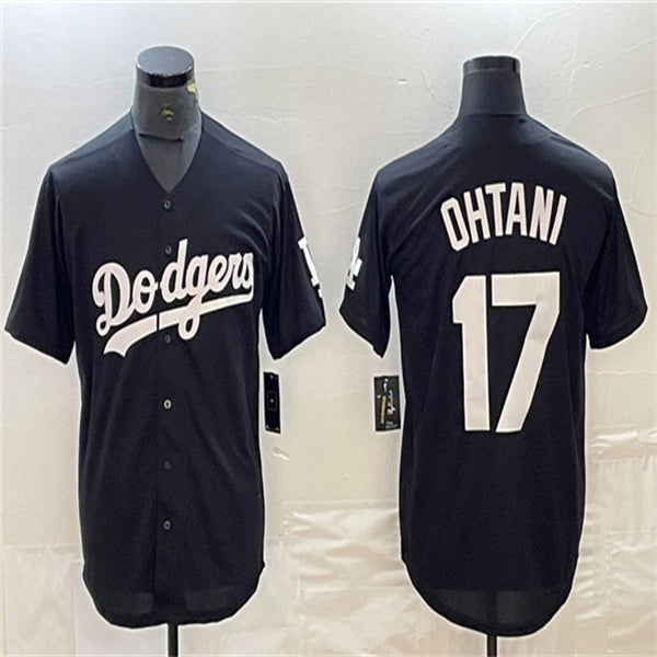 Los Angeles Dodgers #17 Shohei Ohtani Black Home Authentic Patch Jersey Baseball Jerseys baseball jersey product view 1
