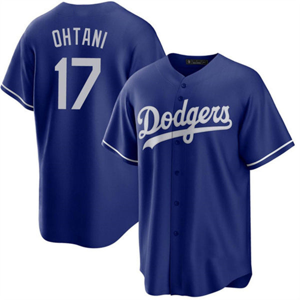 Los Angeles Dodgers #17 Shohei Ohtani Blue Home Authentic Patch Jersey Baseball Jerseys baseball jersey product view 1