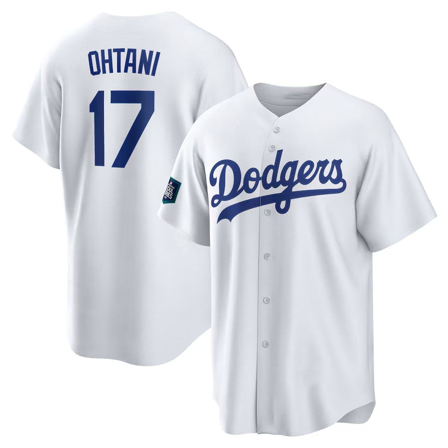 Los Angeles Dodgers #17 Shohei Ohtani 2024 World Tour Seoul Series Home Replica Player Jersey - White Stitches Baseball Jerseys baseball jersey product view 1