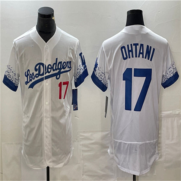Los Angeles Dodgers #17 Shohei Ohtani White Home Authentic Patch Jersey Baseball Jerseys baseball jersey product view 1