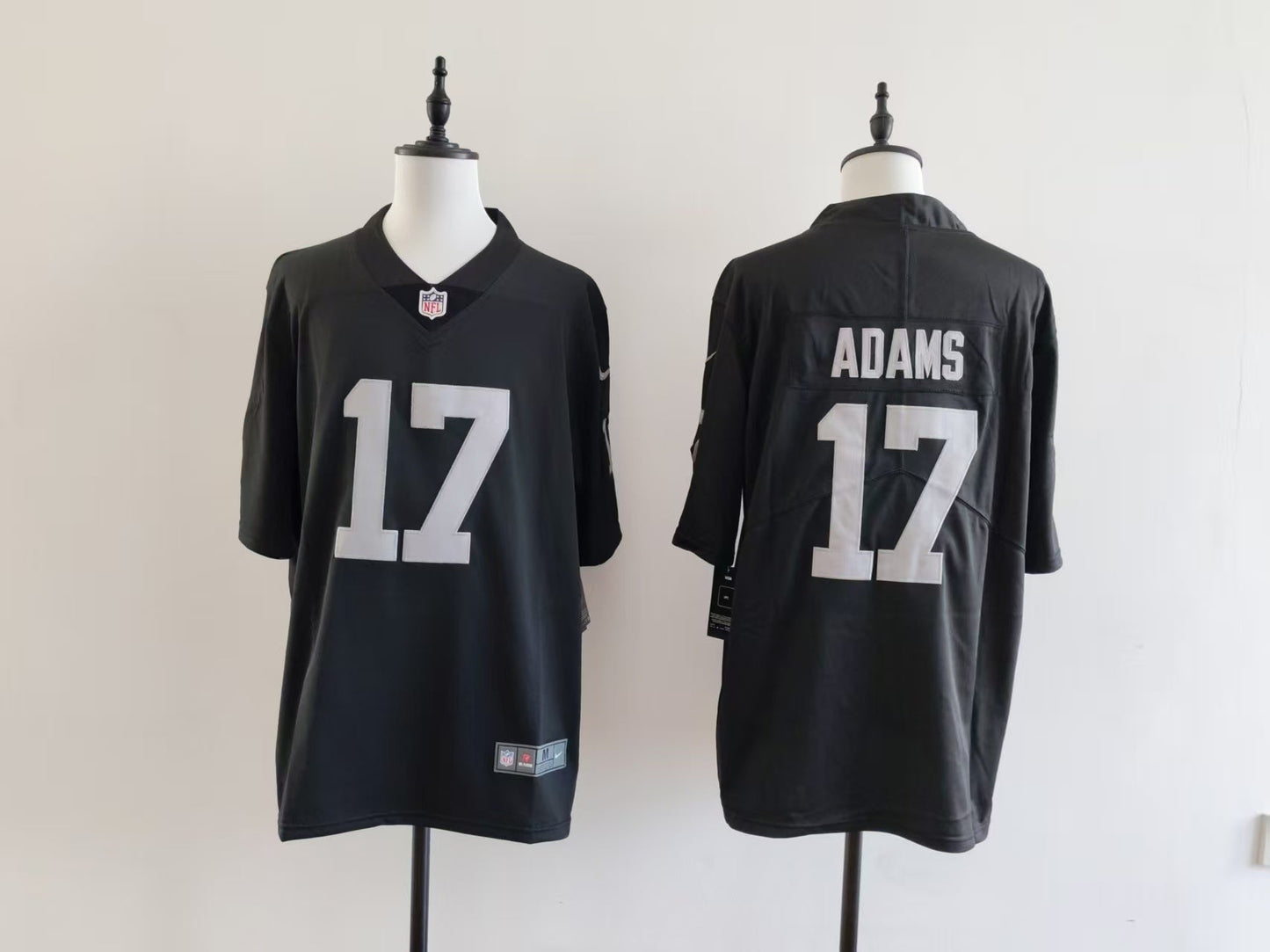 Men's Oakland Raiders Davante Adams Jersey - Black football jersey product view 1