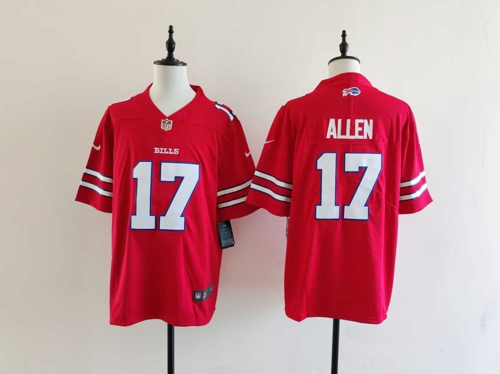 Men's Buffalo Bills Josh Allen Jersey-Red football jersey product view 1