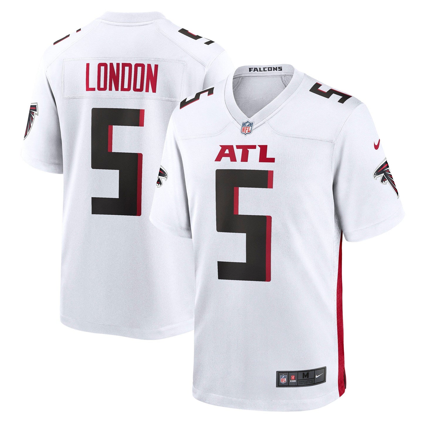 Drake London Atlanta Falcons Away Game Jersey - White football jersey product view 1