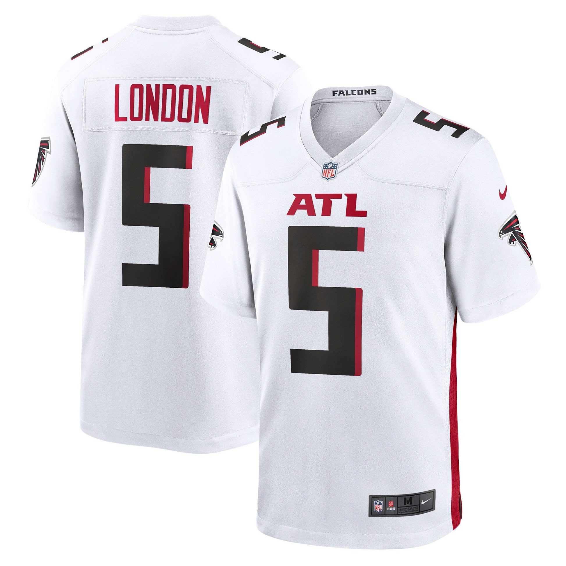 Drake London Atlanta Falcons Away Game Jersey - White football jersey product view 1