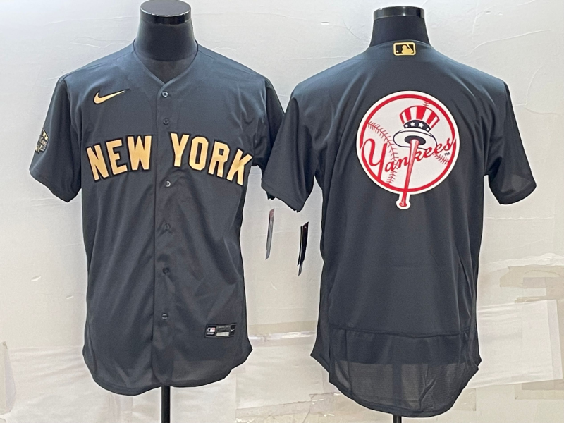 Men's New York Yankees Dark Gray Replica Team Jersey baseball jersey product view 1