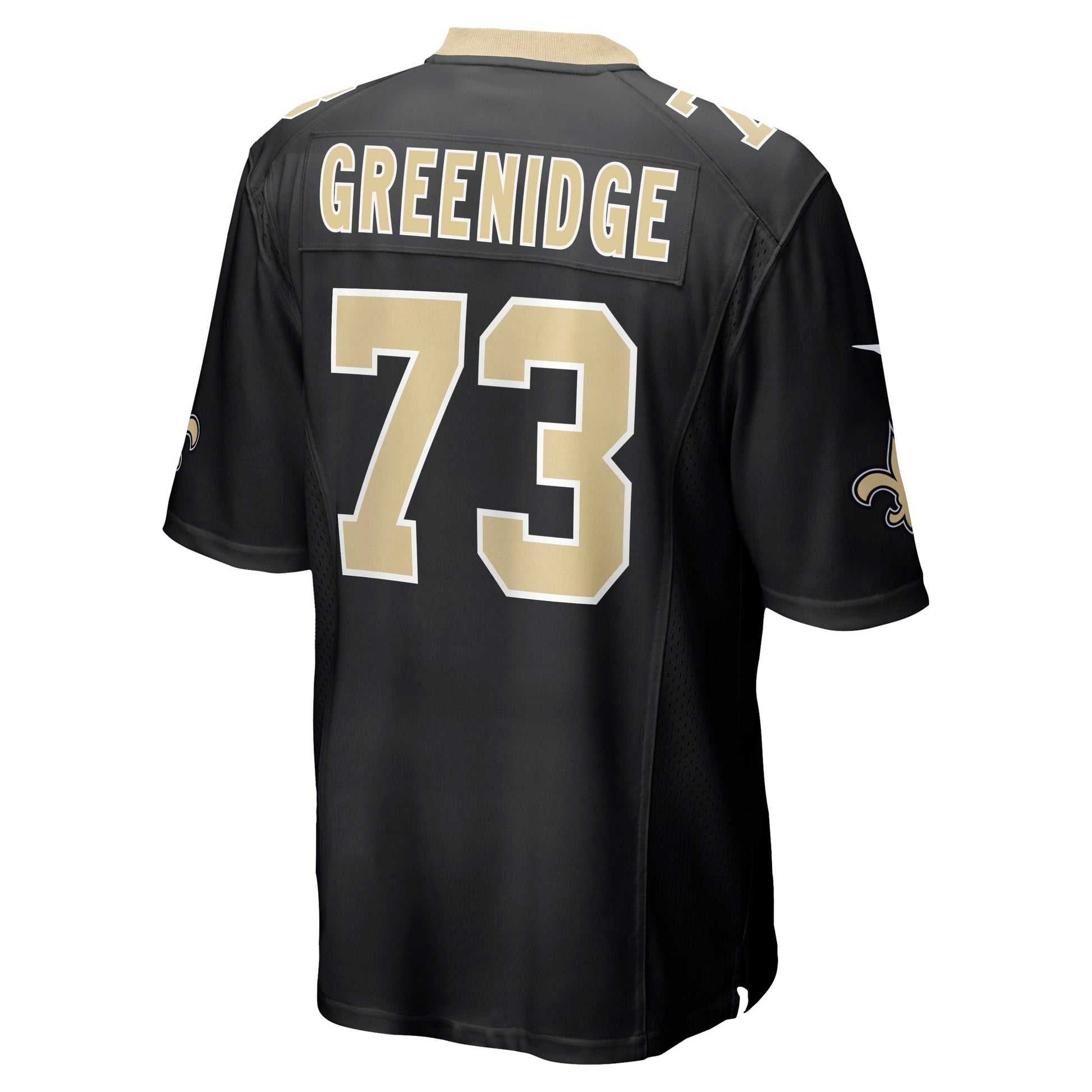 Ethan Greenidge New Orleans Saints Game Jersey - Black football jersey product view 3