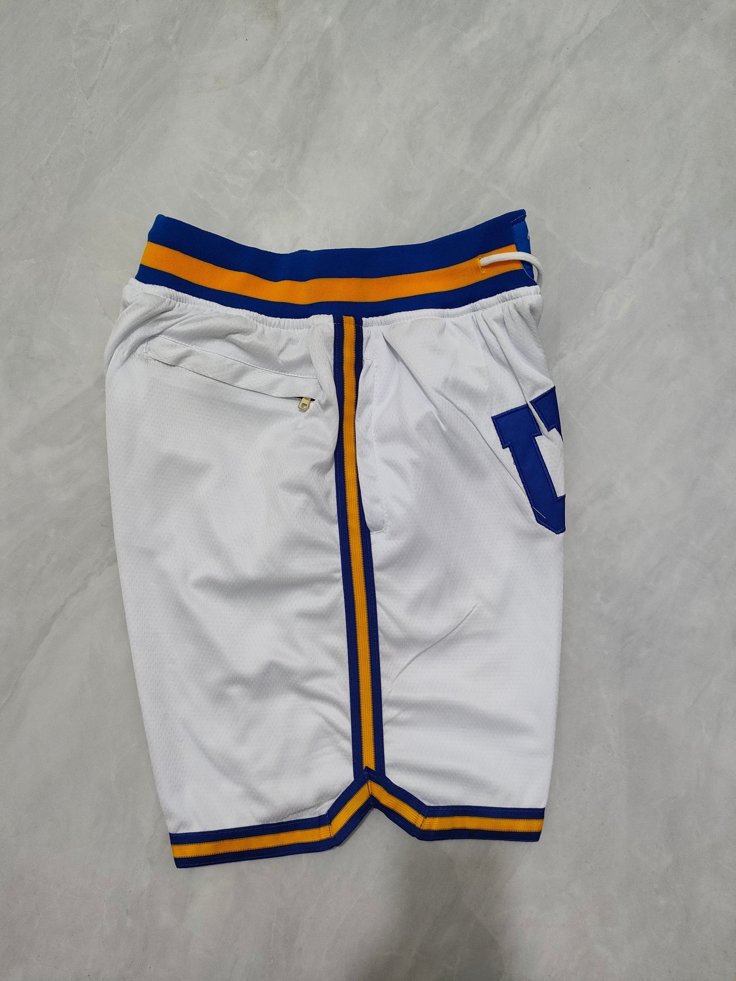 JUST DON UCLA University White Pocket Shorts sports jersey product view 3