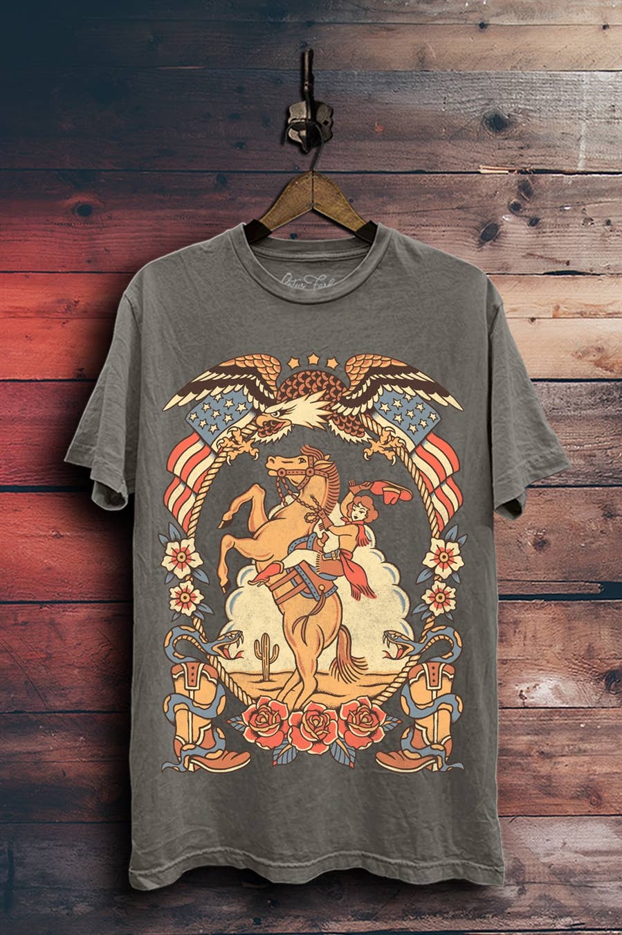 Western Cowgirl Tattoo Graphic Top Unisex T-shirt, Sweatshirt, Hoodie, Long Sleeve Tee - T-Shirt, Sweatshirt, Hoodie