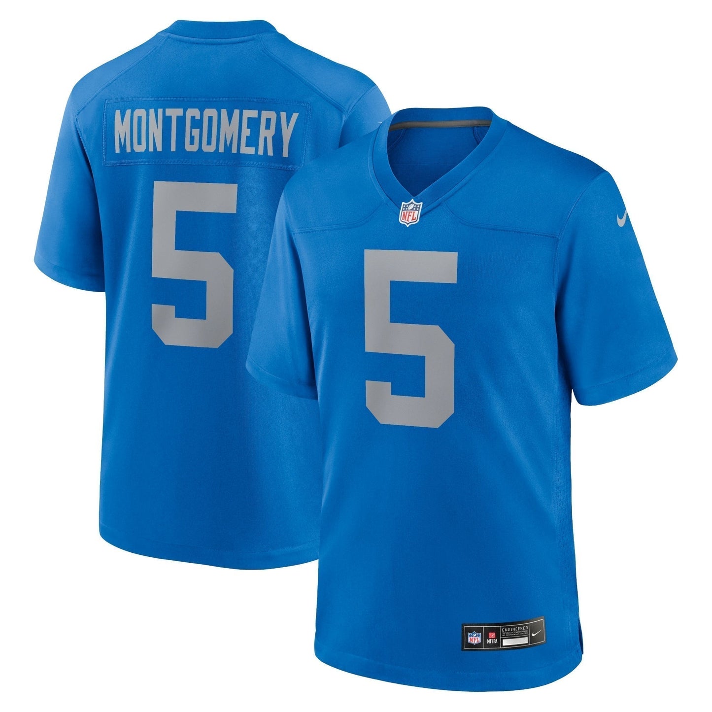 David Montgomery Detroit Lions Alternate Game Jersey - Blue football jersey product view 1