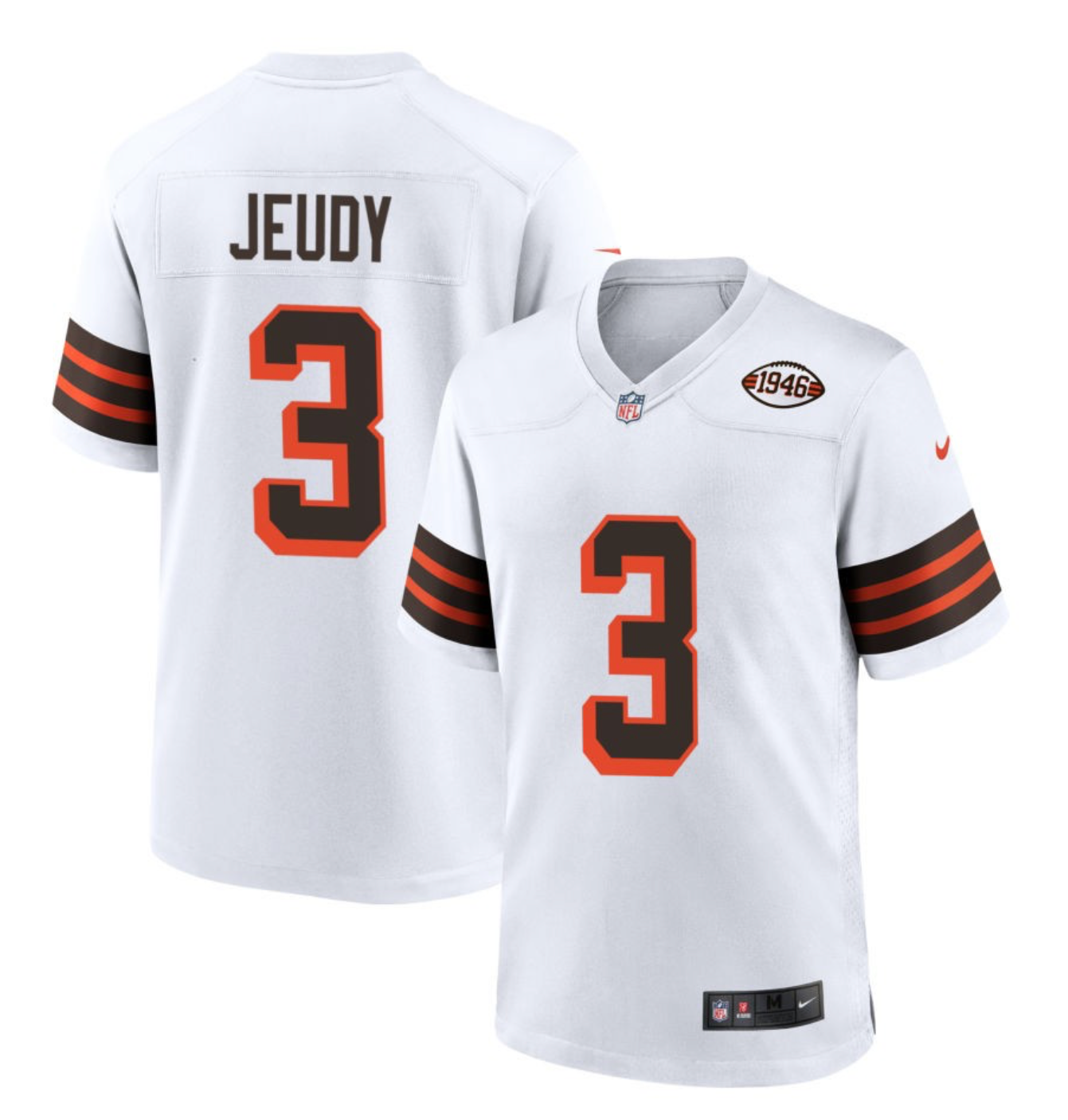 Jerry Jeudy Cleveland Browns Jersey football jersey product view 1