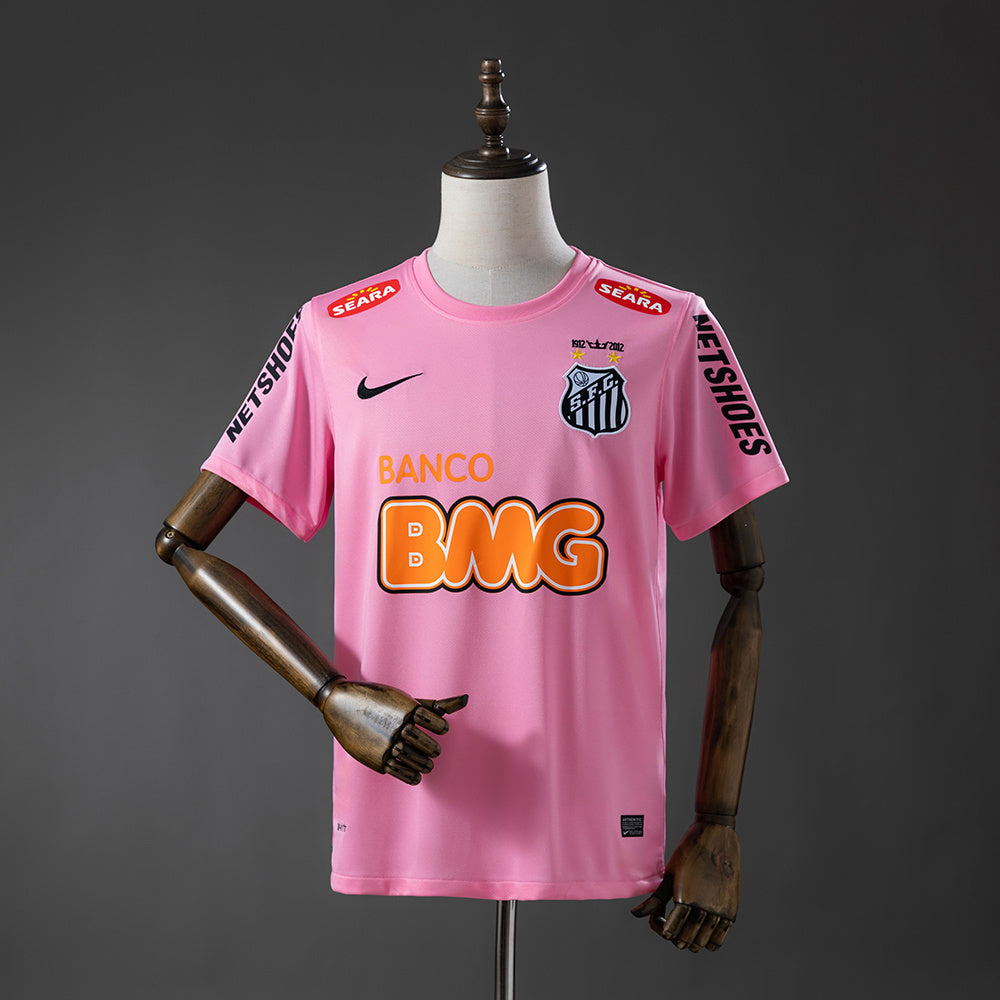 Santos 2012/13 Retro Jersey - Pink sports jersey product view 1