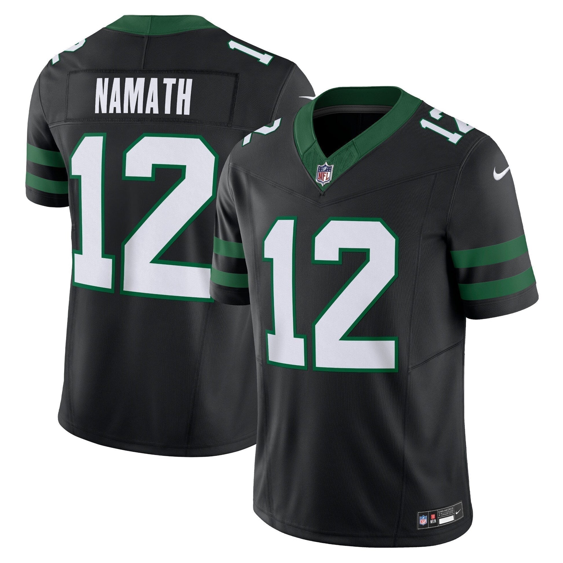 Joe Namath New York Jets Alternate Vapor F.U.S.E. Limited Jersey - Legacy Black football jersey product view 1