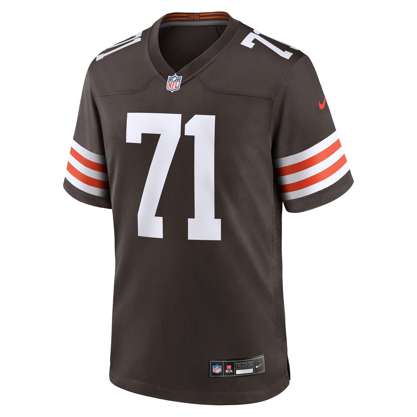 Cleveland Browns Cornelius Lucas Brown Team Game Jersey football jersey product view 1