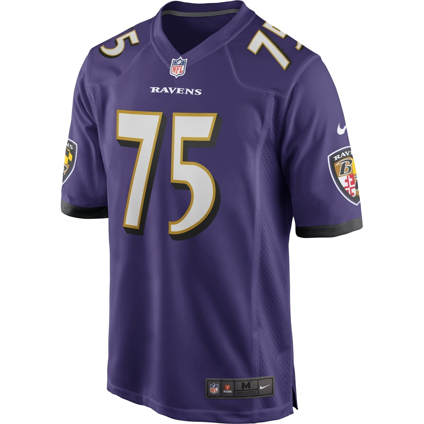 Jonathan Ogden Baltimore Ravens Game Retired Jersey - Purple football jersey product view 2