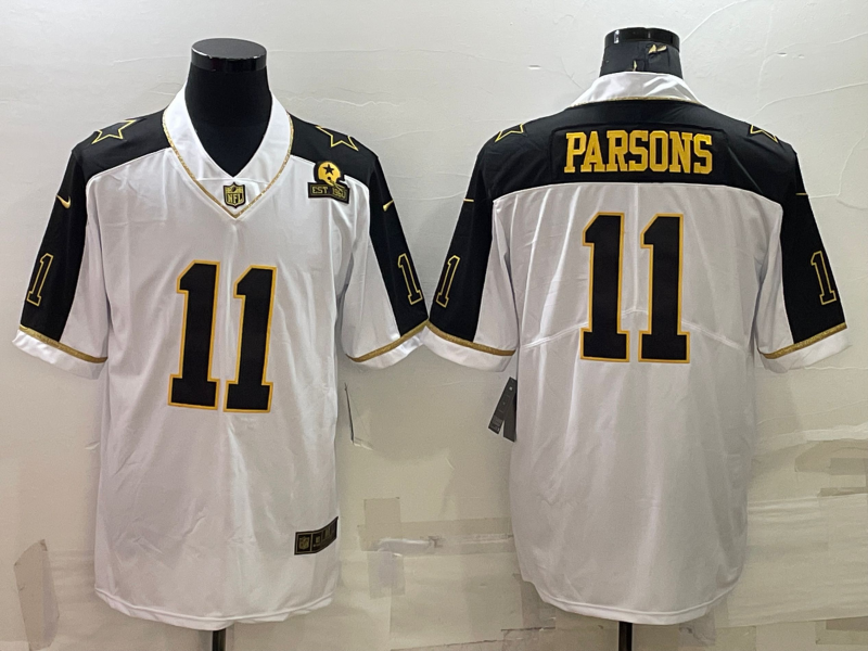 Men's Dallas Cowboys Micah Parsons #11 White Game Player Jersey1 football jersey product view 1