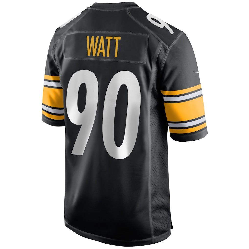 P.Steelers #90 T.J. Watt Black Game Jersey football jersey product view 1