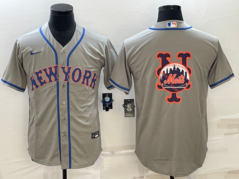 Men's New York Mets Gray Road Authentic Player Jersey1 baseball jersey product view 1
