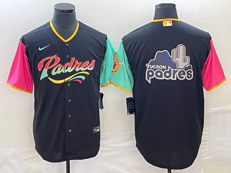 Men's San Diego Padres Black City Connect Replica Team Jersey baseball jersey product view 1
