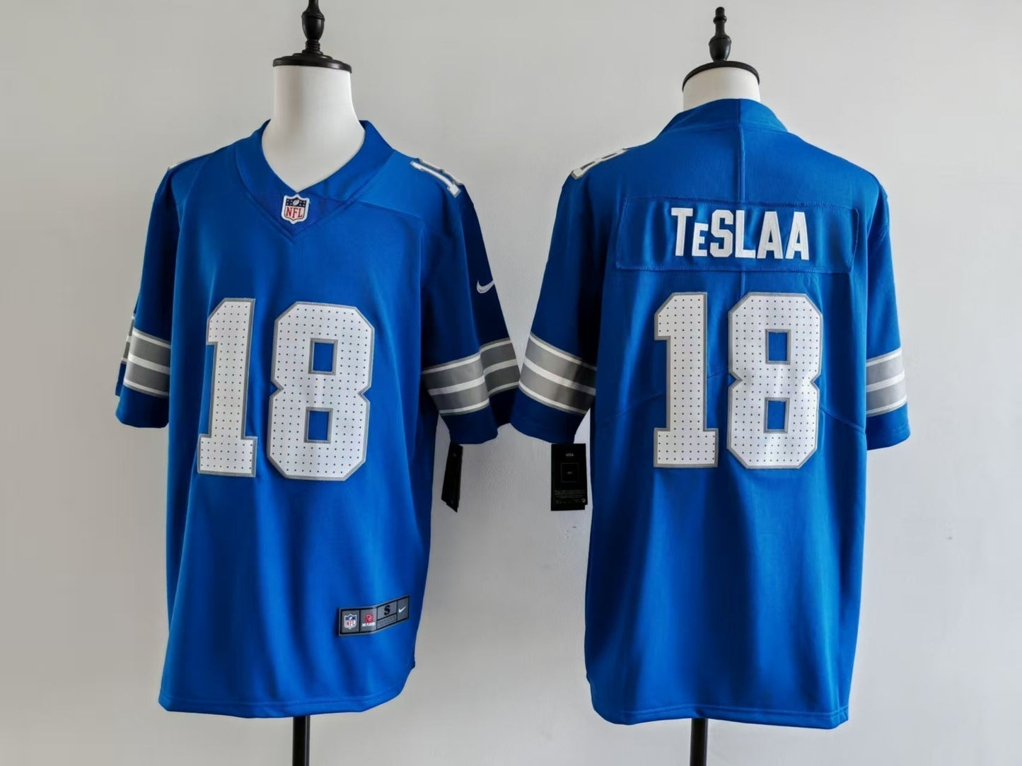 Men's Detroit Alex Isaac TeSlaa Jersey - Blue football jersey product view 1