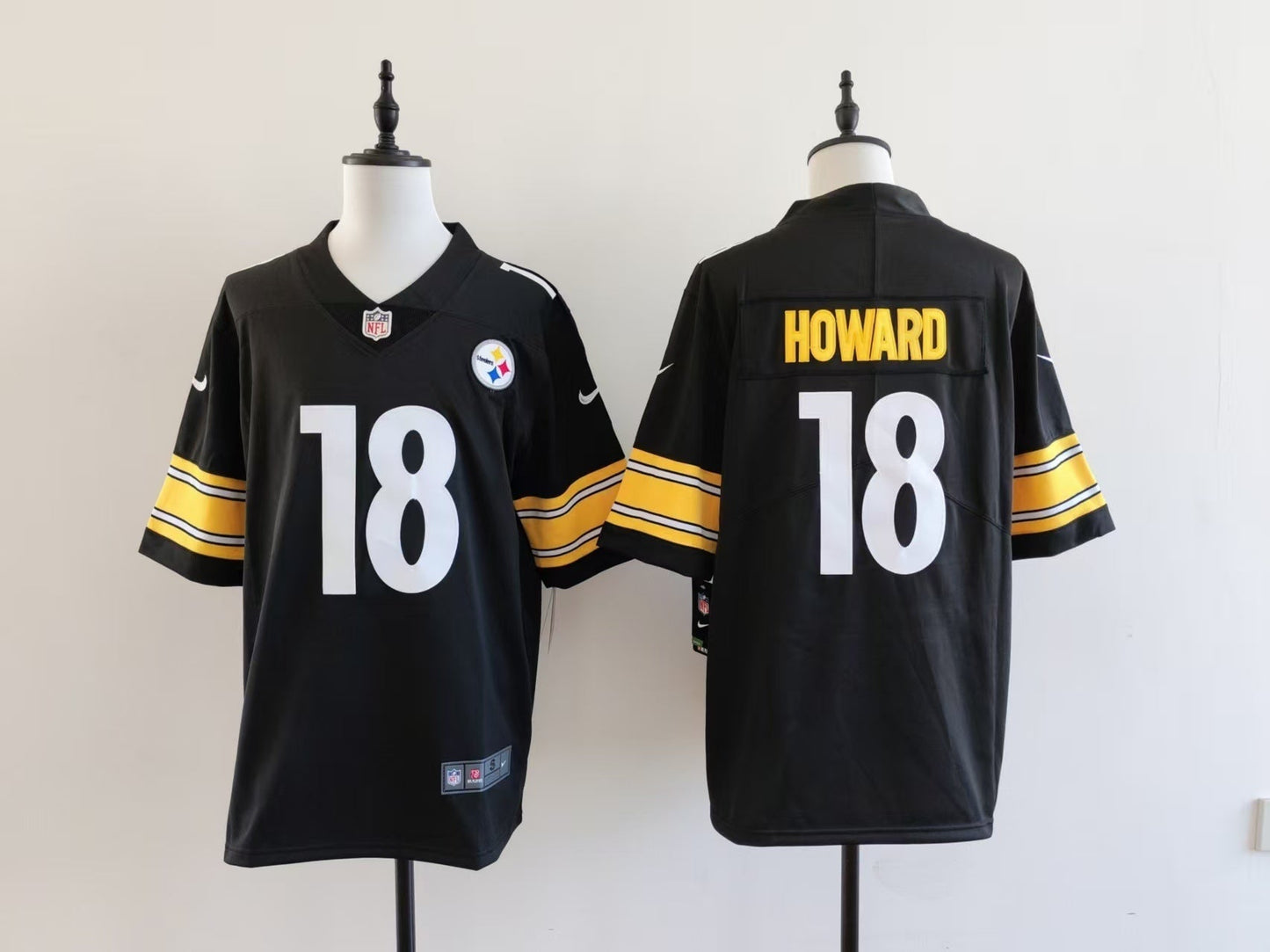 Men's Pittsburgh Steelers Will Howard Jersey - Black football jersey product view 1