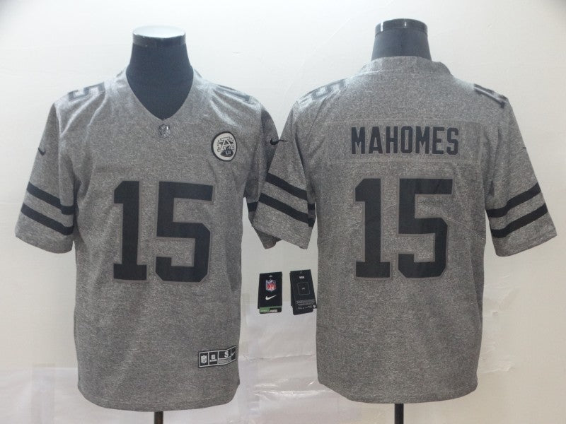Men's Kansas City Chiefs Patrick Mahomes Gray Game Jersey1 football jersey product view 1