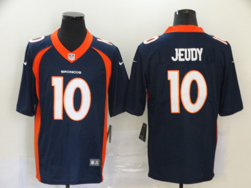 Men's Denver Broncos Jerry Jeudy Navy Game Jersey football jersey product view 1