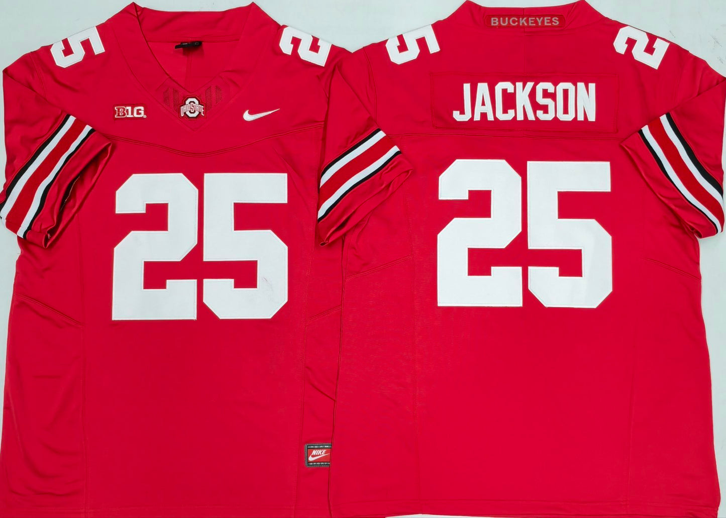 Men's Ohio State Buckeyes Bo Jackson Red Player Game Jersey sports jersey product view 1