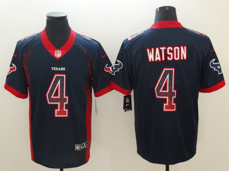 Men's Houston Texans Deshaun Watson #4 Navy Game Player Jersey1 football jersey product view 1
