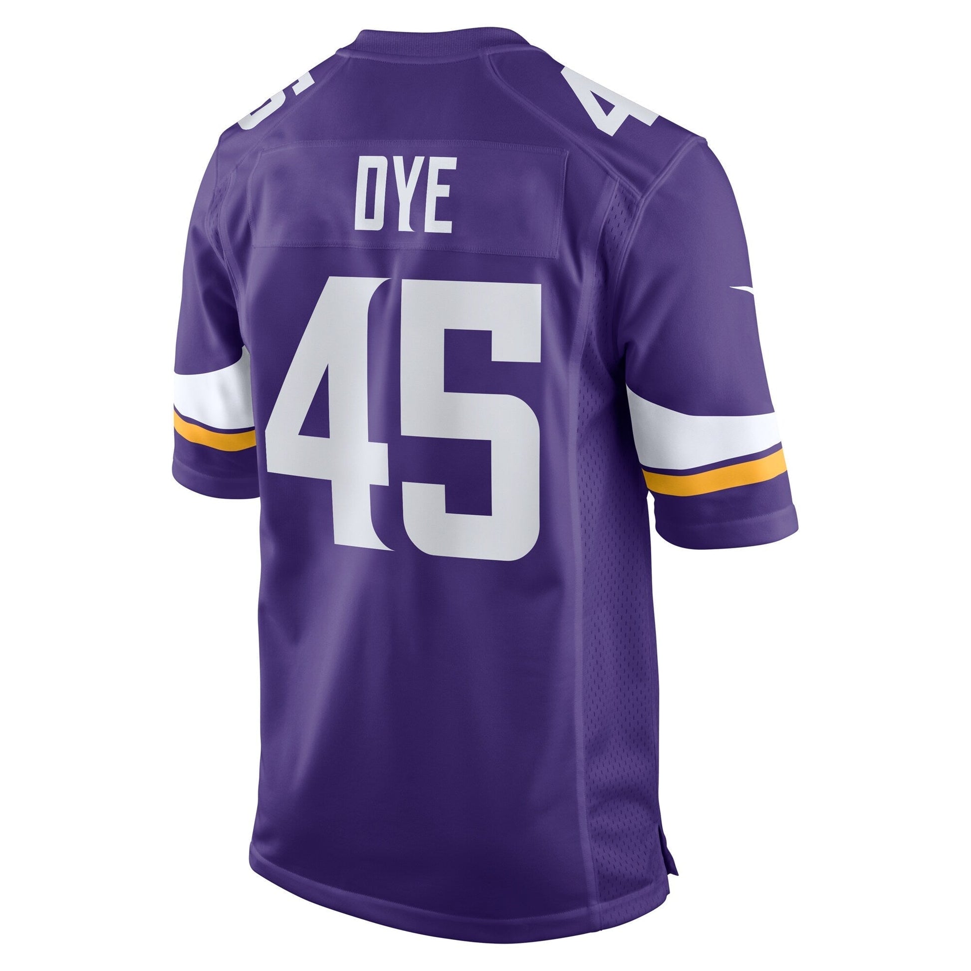 Troy Dye Minnesota Vikings Game Jersey - Purple football jersey product view 3