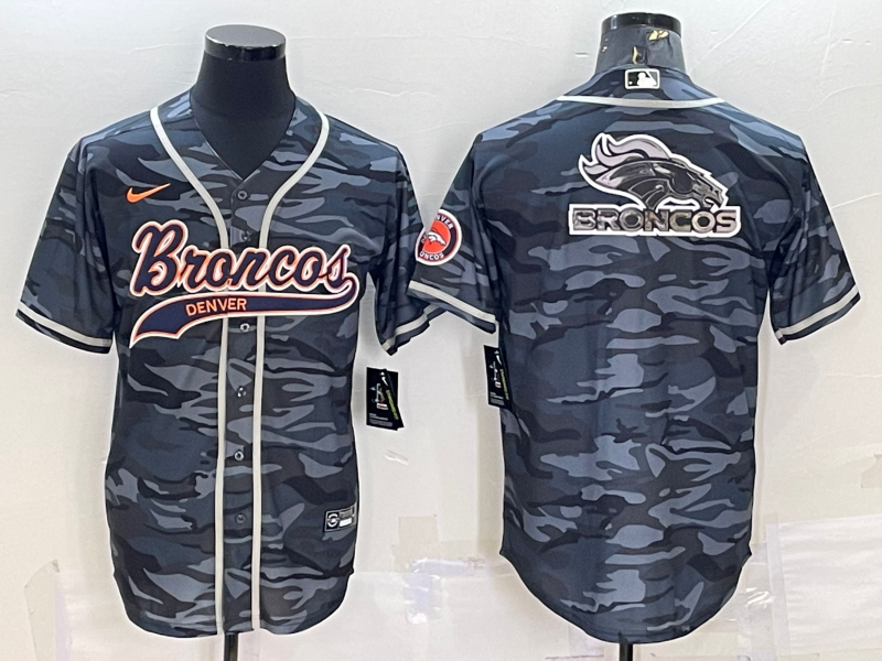 Men's Denver Broncos Grey Camouflage Game Jersey1 football jersey product view 1