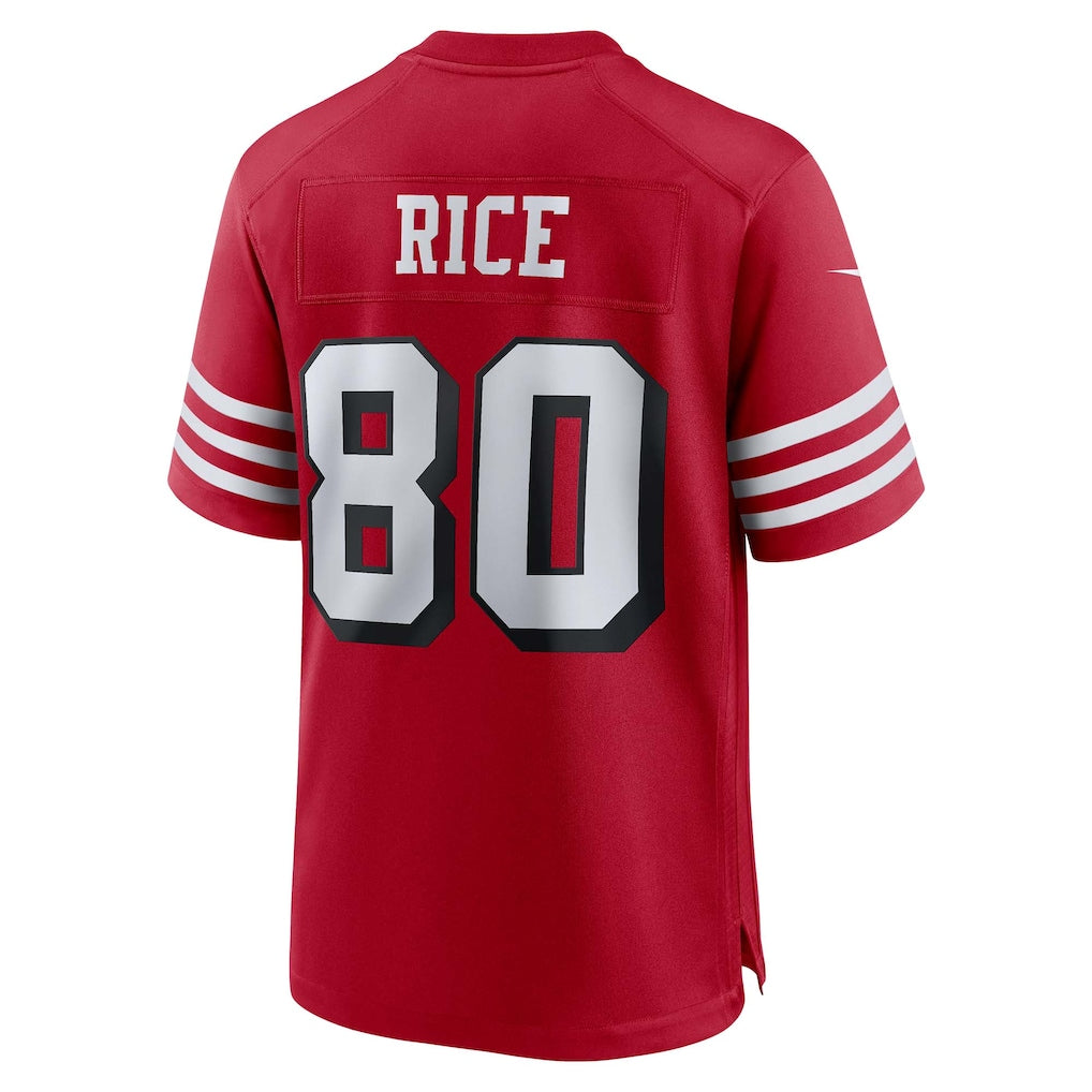 SF.49ers #80 Jerry Rice Scarlet Retired Player Alternate Game Jersey football jersey product view 1