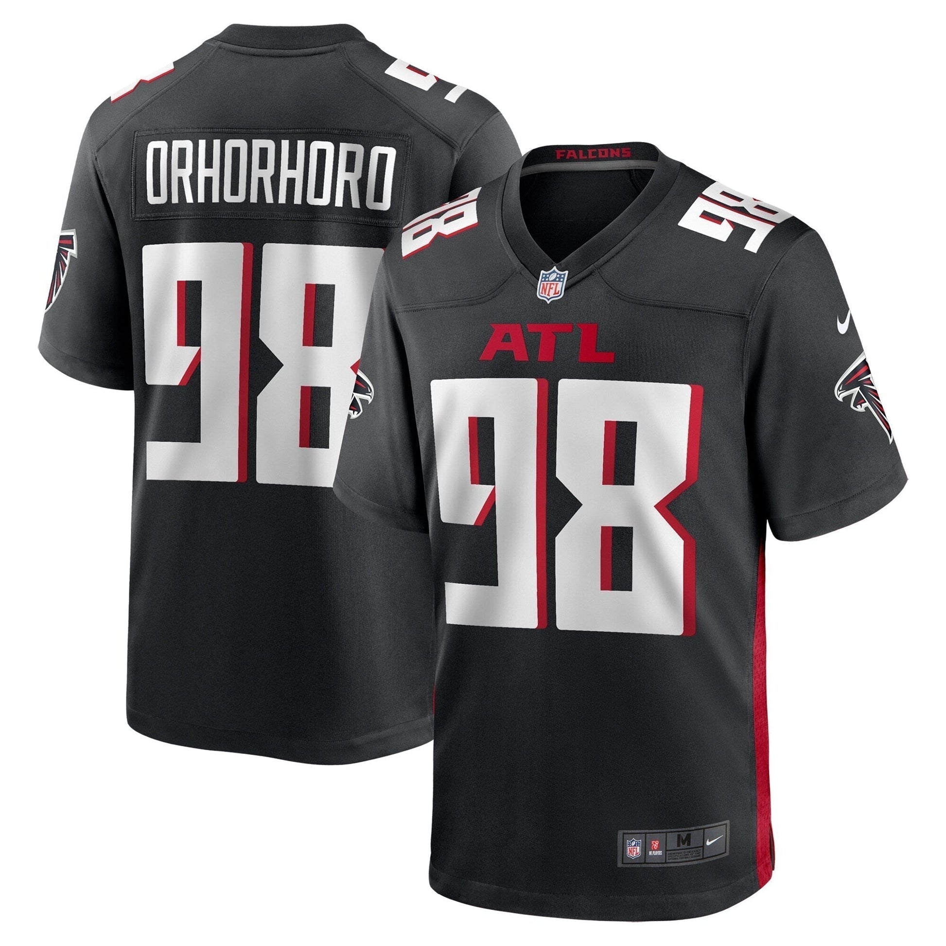 Ruke Orhorhoro Atlanta Falcons Team Game Jersey - Black football jersey product view 1