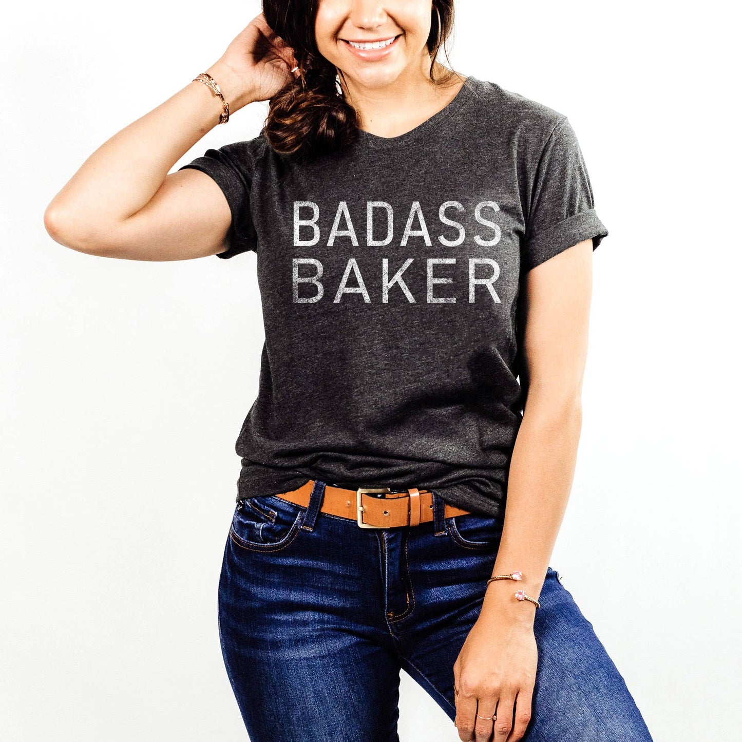 Badass Baker Lightweight Baking T-Shirt Unisex T-shirt, Sweatshirt, Hoodie, Long Sleeve Tee - T-Shirt, Sweatshirt, Hoodie