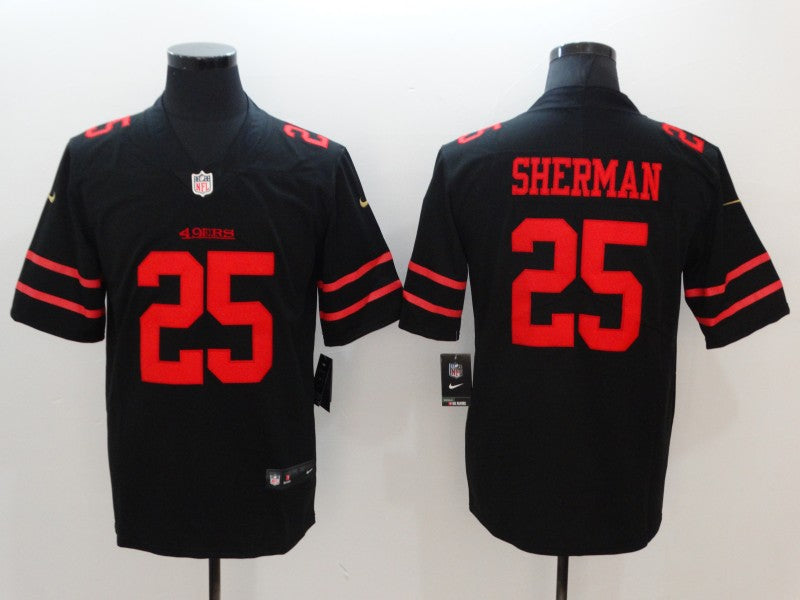 Men's San Francisco 49ers Richard Sherman Black Game Jersey football jersey product view 1