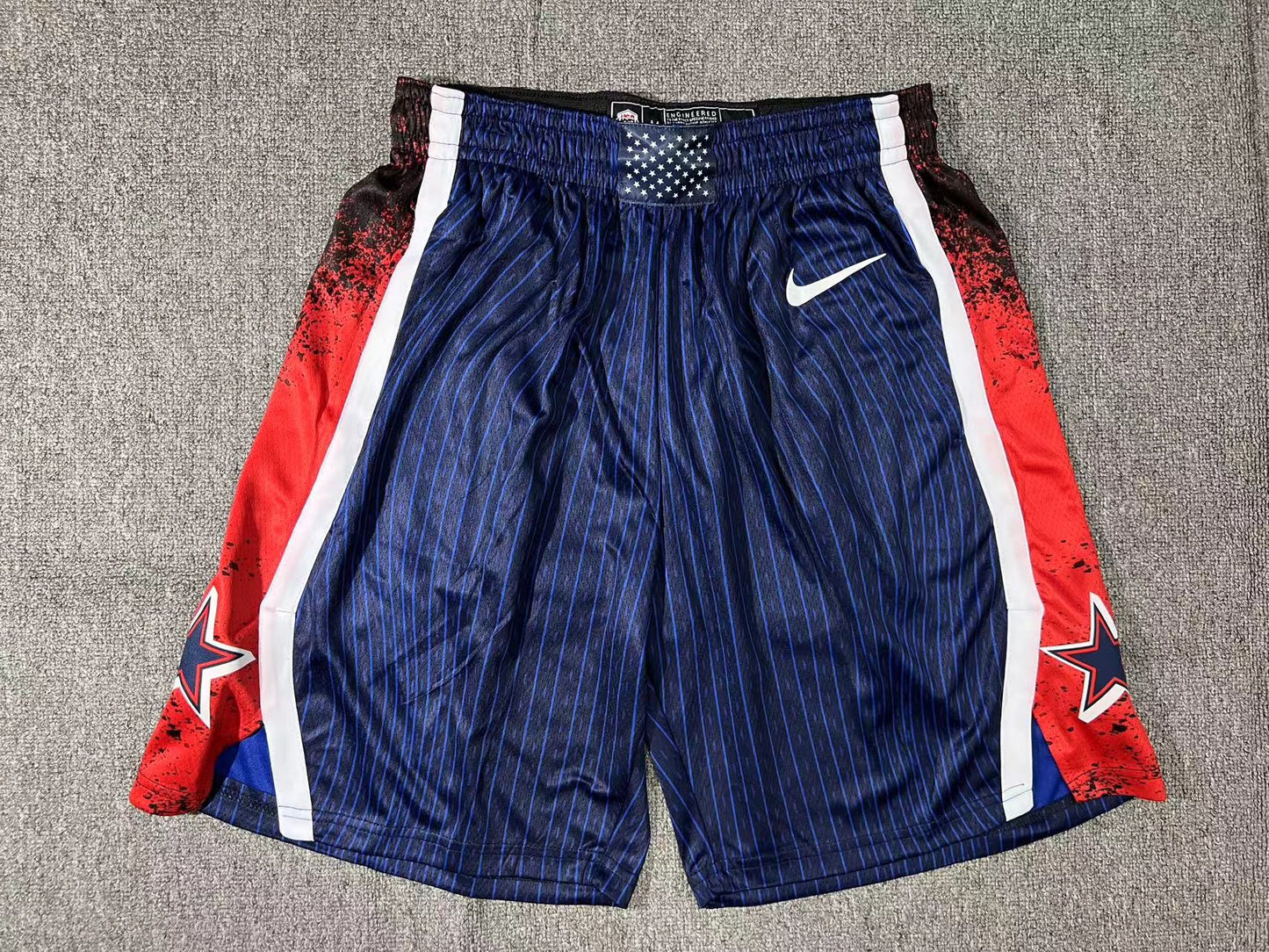 24 Olympics USA Team Blue Shorts sports jersey product view 1