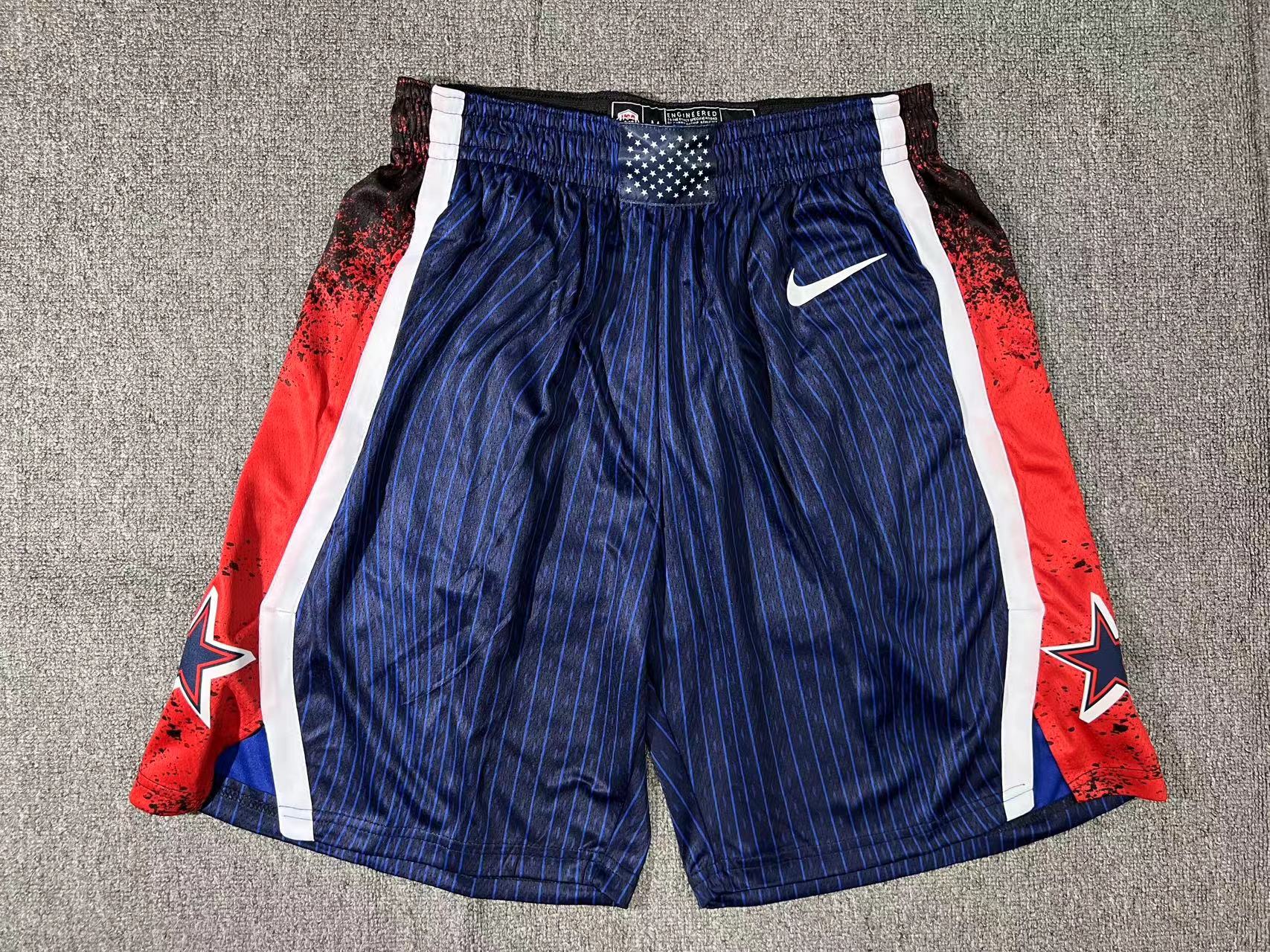 24 Olympics USA Team Blue Shorts sports jersey product view 1