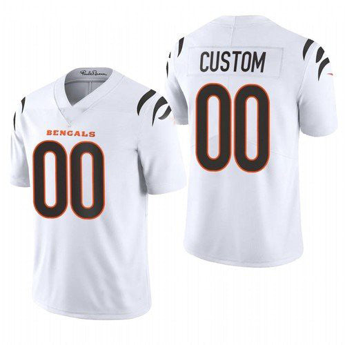 Custom1 Cincinnati Bengals 2021 White Vapor Untouchable Limited Stitched Jersey1 American Stitched Football Jerseys football jersey product view 1