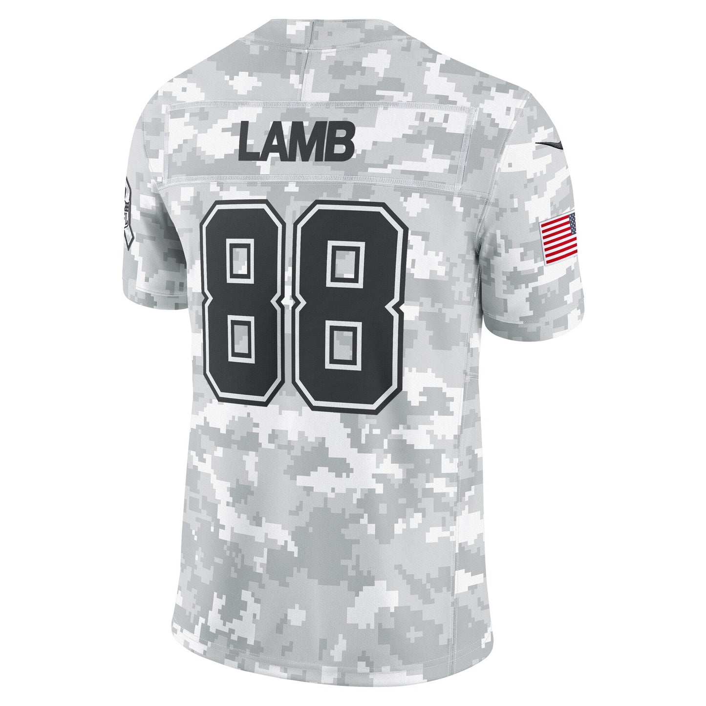 CeeDee Lamb Dallas Cowboys 2024 Salute to Service Limited Jersey - Arctic Camo football jersey product view 3