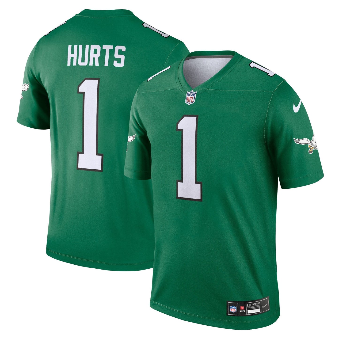 Jalen Hurts Philadelphia Eagles Alternate Legend Jersey - Kelly Green football jersey product view 1